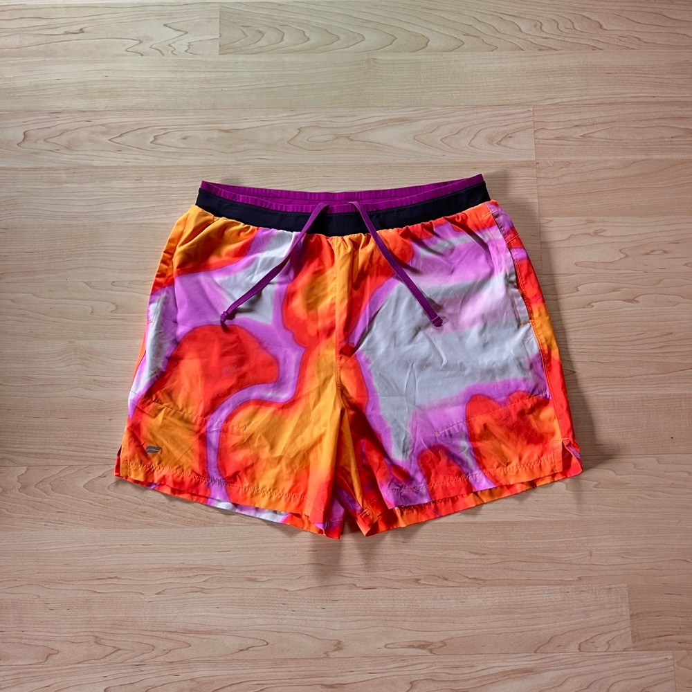 FABLETICS Shorts Mens Large x 7" Lined Colorful Multicolor Gym Training Workout